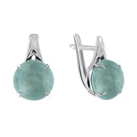 Купить оптом серьги из серебра с амазонитами 2340370124 от Krasnoe