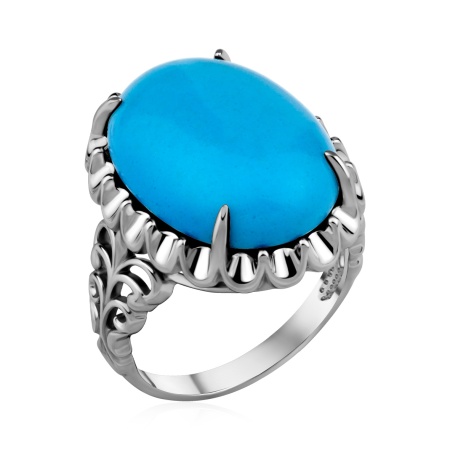 Купить оптом кольцо из серебра с бирюзой 1340Б26312 от Krasnoe