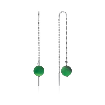 Купить оптом серьги из серебра с агатами 2340390710-9 от Krasnoe