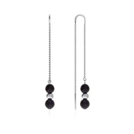 Купить оптом серьги из серебра с синтетическими авантюринами 2340360720-80 от Krasnoe