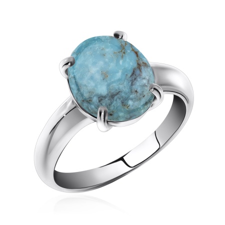 Купить оптом кольцо из серебра с бирюзой 1340310137 от Krasnoe