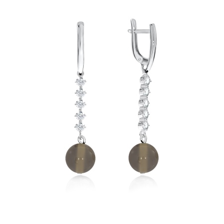 Купить оптом серьги из серебра с агатами и фианитами 2340390597-1-21 от Krasnoe