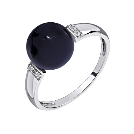 Купить оптом кольцо из серебра с агатом и фианитами 1340391965л-20 от Krasnoe