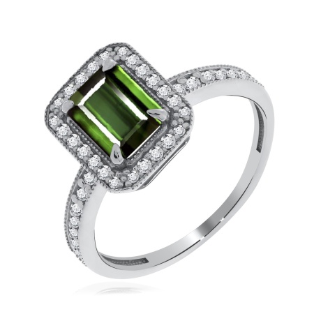 Купить оптом кольцо из серебра с ситаллом и фианитами 1340881806л-64 от Krasnoe