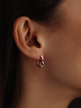 Купить оптом серьги из серебра с гранатами 2320155498 от Krasnoe