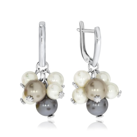 Купить оптом серьги из серебра с жемчугами 2340241288-29 от Krasnoe