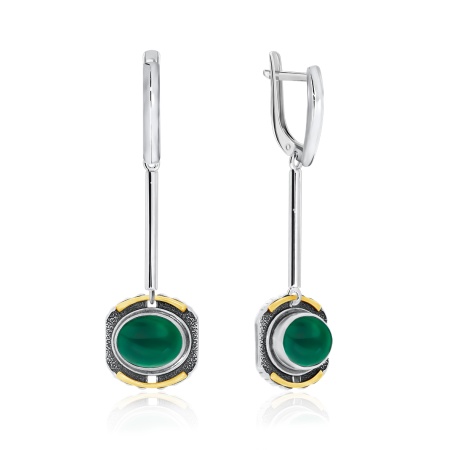 Купить оптом серьги из серебра с агатами 2317392397-60 от Krasnoe