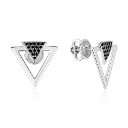 Купить оптом пусеты из серебра с ситаллами 2348885873л-20 от Krasnoe