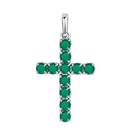 Купить оптом подвеска из серебра с агатами 3340394678-60 от Krasnoe