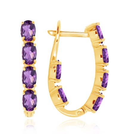 Купить оптом серьги из серебра с аметистами 2320061182 от Krasnoe