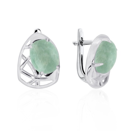 Купить оптом серьги из серебра с амазонитами 2340370988 от Krasnoe