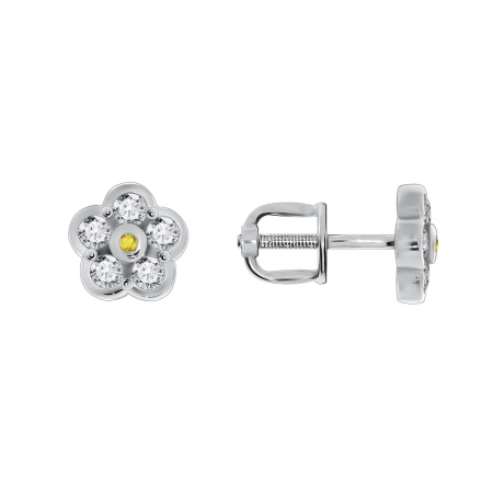 Купить оптом пусеты из серебра с фианитами 2340203524-50 от Krasnoe