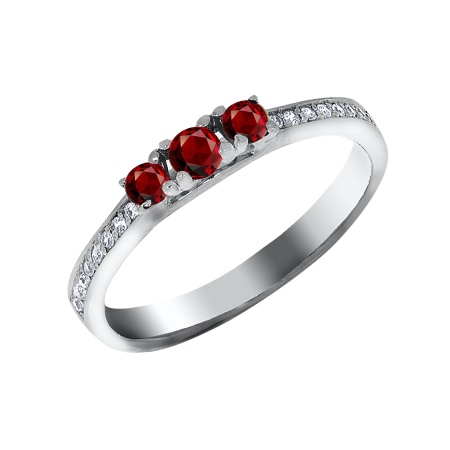 Купить оптом кольцо из серебра с кристаллом ювелирным, кварцами и фианитами 1340870178-30 от Krasnoe