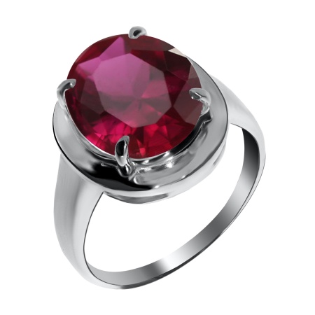 Купить оптом кольцо из серебра с натуральным корундом 1340220029-37 от Krasnoe