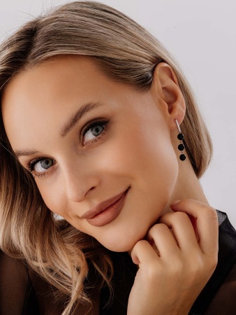 Купить оптом серьги из серебра с агатами 2340390309-20 от Krasnoe