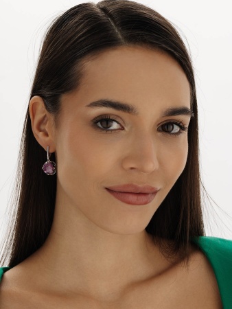 Купить оптом серьги из серебра с фианитами 2340201708-92 от Krasnoe