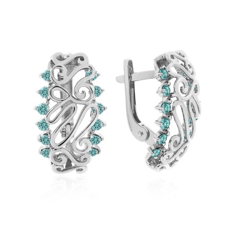 Купить оптом серьги из серебра с ситаллами 2340884753-78 от Krasnoe