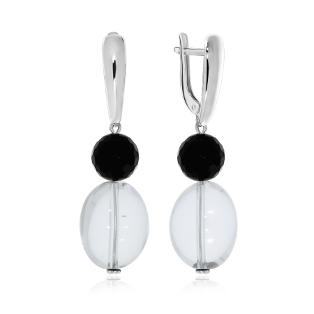 Купить оптом серьги из серебра с агатами и хрусталём 2340870697-54 от Krasnoe