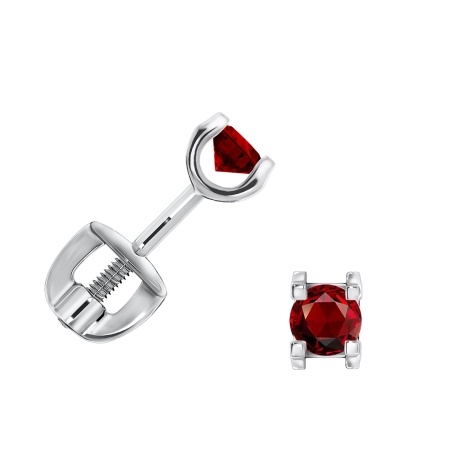 Купить оптом пусеты из серебра с фианитами П340202130-31 от Krasnoe