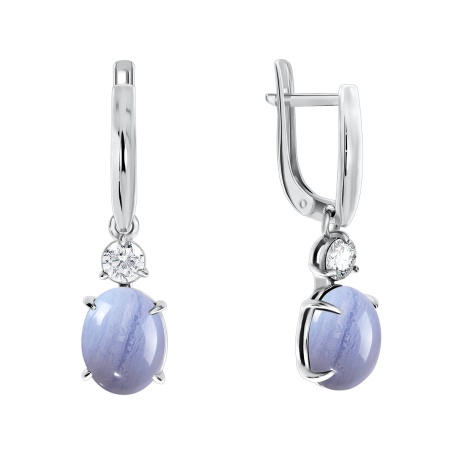 Купить оптом серьги из серебра с агатами и фианитами 2340390367-1-84 от Krasnoe