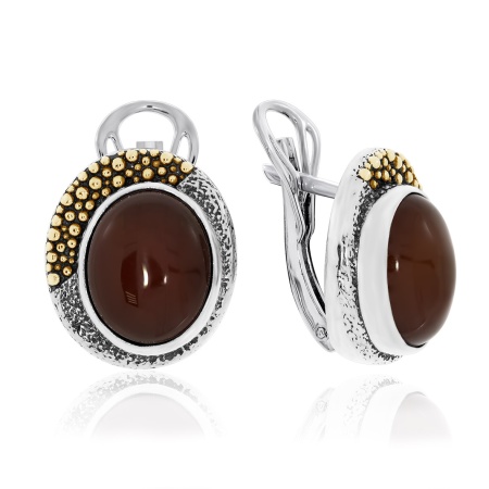 Купить оптом серьги из серебра с агатом 2317392399-40 от Krasnoe