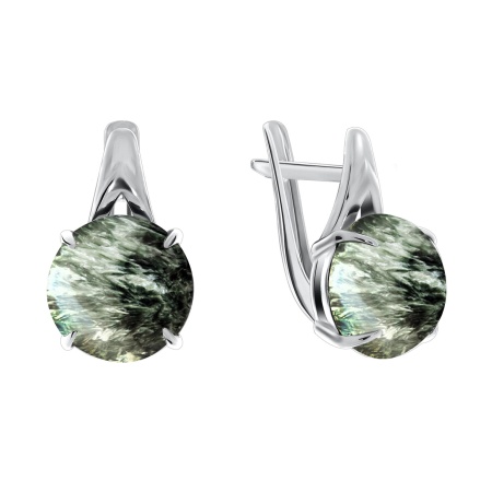 Купить оптом серьги из серебра с серафинитами 2340920124 от Krasnoe