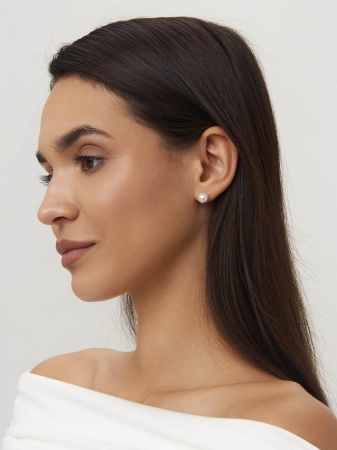 Купить оптом пусеты из серебра с жемчугами 2340241685 от Krasnoe