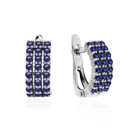 Купить оптом серьги из серебра с ситаллами 2340880175-82 от Krasnoe