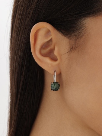 Купить оптом серьги из серебра с серафинитами 2340924925 от Krasnoe