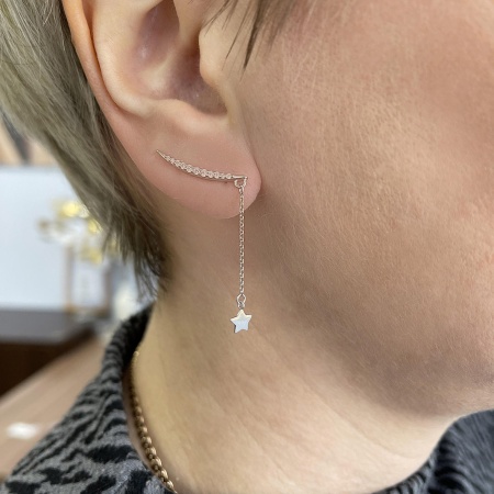 Купить оптом серьги из серебра с фианитами 2340204903л-8-9 от Krasnoe