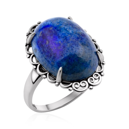 Купить оптом кольцо из серебра с лазуритом 1310476313 от Krasnoe