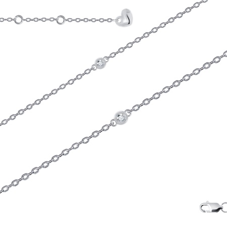 Оптом браслет из серебра с фианитом 4340202601-18 цена от Krasnoe Купить оптом браслет из серебра с фианитом 4340202601-18 от Krasnoe