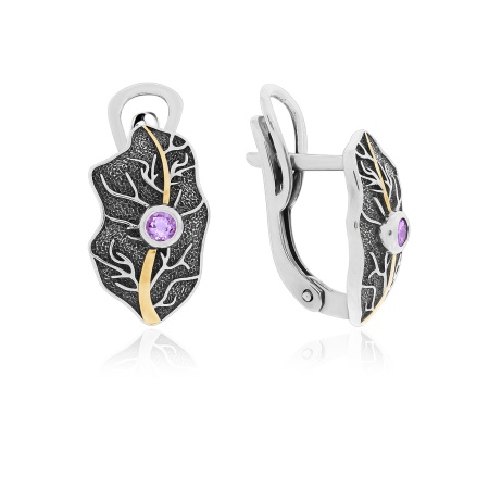 Купить оптом серьги из серебра с аметистами 2317061774 от Krasnoe