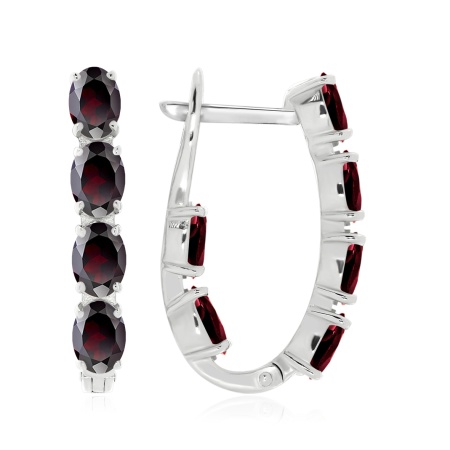 Купить оптом серьги из серебра с натуральными корундами 2340161182-30 от Krasnoe