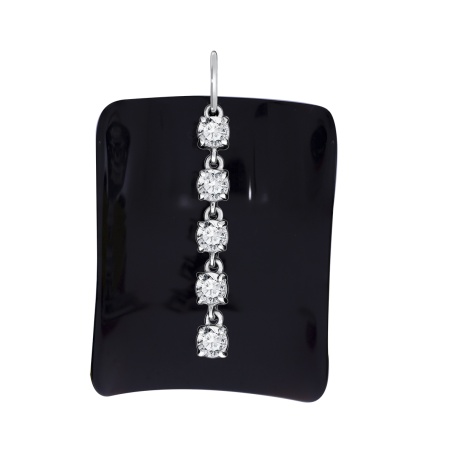 Купить оптом подвеска из серебра с агатом и фианитами 3340392887л-2 от Krasnoe