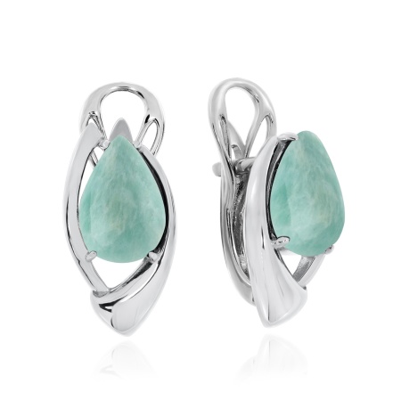 Купить оптом серьги из серебра с амазонитами 2340372362 от Krasnoe