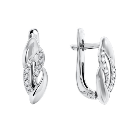 Купить оптом серьги из серебра с фианитами 2340200312 от Krasnoe