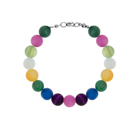 Купить оптом браслет из серебра с агатами 4340396090-19 от Krasnoe