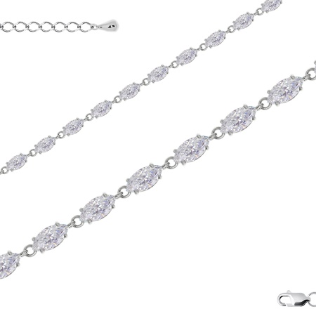 Купить оптом браслет из серебра с фианитами 4340202503-19 от Krasnoe