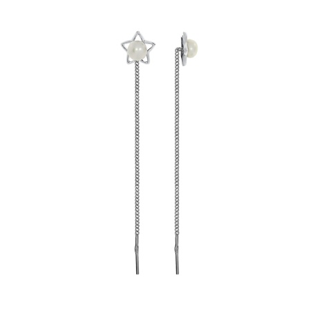 Купить оптом серьги из серебра с жемчугами Ц340050889 от Krasnoe