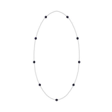 Купить оптом колье из серебра с авантюрин синт.ами 8340366114-100-80 от Krasnoe