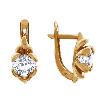 Купить оптом серьги из серебра с фианитами 3202012816-4 от Krasnoe