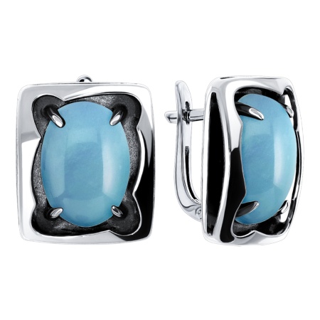 Купить оптом серьги из серебра с бирюзой 2310315708 от Krasnoe
