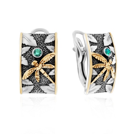 Купить оптом серьги из серебра с ситаллами 2317881766-64 от Krasnoe