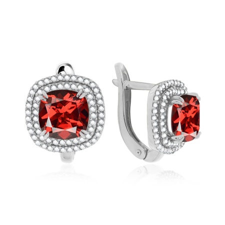 Купить оптом серьги из серебра с фианитами 2340201562л-31 от Krasnoe