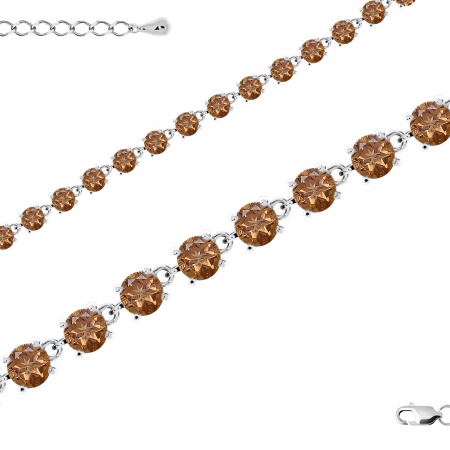 Купить оптом браслет из серебра с топазами 4340102500-17 от Krasnoe