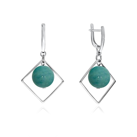 Купить оптом серьги из серебра с амазонитами 2340371027-1 от Krasnoe