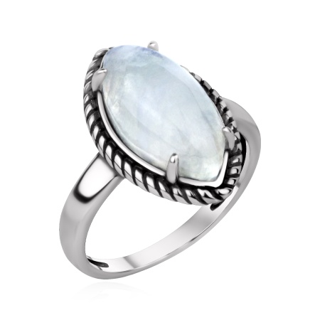 Купить оптом кольцо из серебра с лунным камнем 1310936401 от Krasnoe