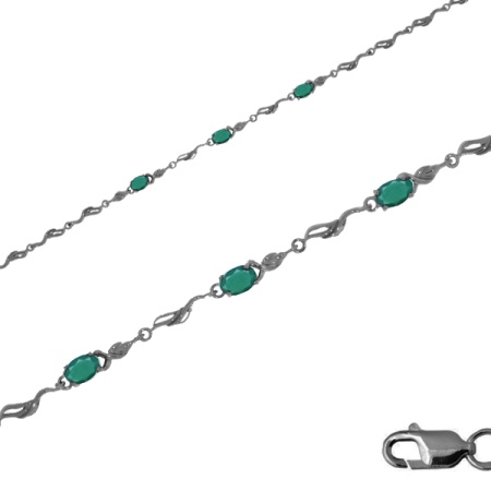 Купить оптом браслет из серебра с агатами 3397043536-19 от Krasnoe