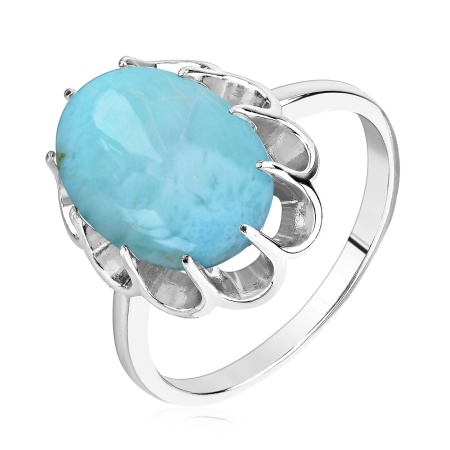 Купить оптом кольцо из серебра с ларимаром 1340Л15094 от Krasnoe